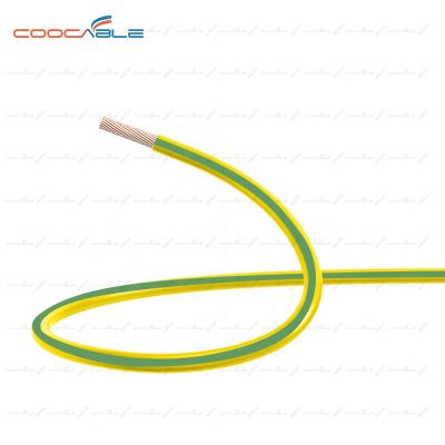 China Building Wire 1mm2 1.5mm2 2.5mm2 4mm2 6mm2 Green Earth Ground Cable Sheath Yellow Electrical Wire for sale