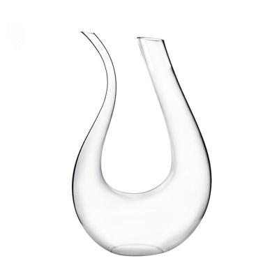 China Modern High Quality Durable Using Various 1.5l U Shape Glass Wine Decanter for sale