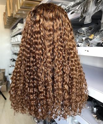 China GL150% 180% 250% Density Lace Front Highlight Human Hair Wigs 4/27 Curly Highlight Wigs Deep Wave Hair Body Hair Wigs For Women for sale