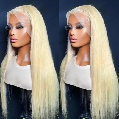 China Water Wave GL Glueless 13X4 Full Blonde 613 Human Hair Wigs Straight Human Hair HD Lace Front Full ,613 Blonde Human Hair Lace Front Wigs for sale