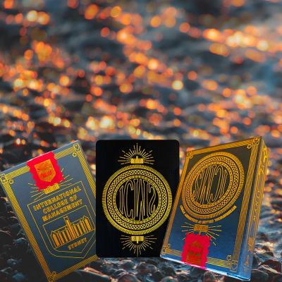 China Promotion Wholesale Custom Logo 310gsm Printing Silver Gold Foil Playing Card Poker Promotional Cards for sale