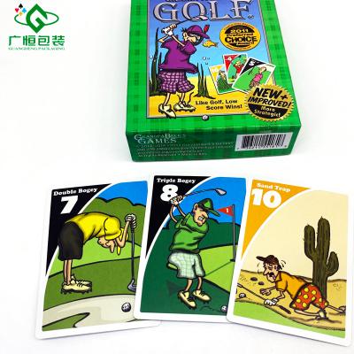 China Eco-Friendly Card Game Manufacturer Custom Designed Party Awesome Game Cards Funny Family GOLF Card Games for sale