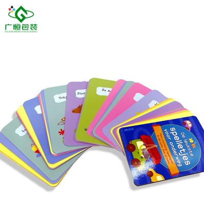 China Kids Education Customized Colorful Flash Cards Printing Custom Kids Flashcards Family Game Educational Game Card for sale