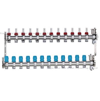 China Modern underfloor heating manifolds 12 port for sale