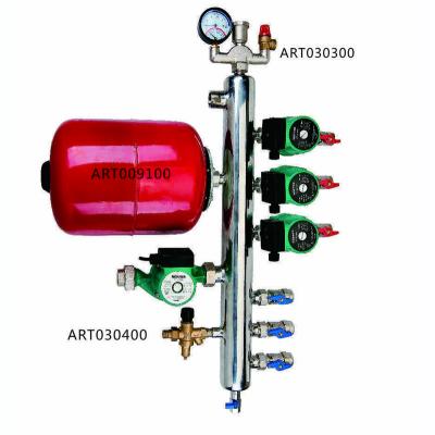 China Modern UFH Gas Boiler System Use Air Dirt Separator With Red Pressure Tank for sale