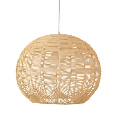 China Nordic Luxury Modern Home Rattan Handmade Natural Wicker Ball Decoration Pendant Hanging Light for sale