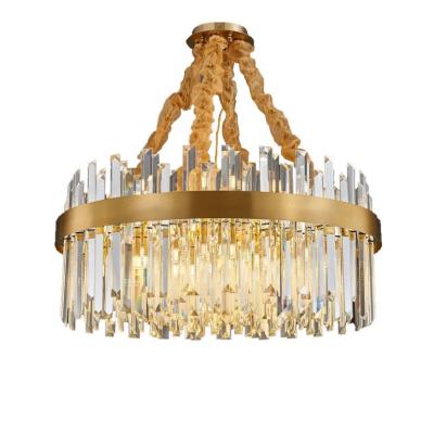 China Modern Luxurious Designed Chandelier Gold Ring Light Gold Pendant LED Chandelier Round Lighting Fixture for sale