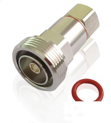 China Brass Coax 7/16 Din RF Female Connector For 1/2 Cable for sale