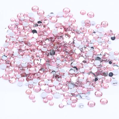 China 10000pcs Flatback Rose 2mm 3mm 4mm 5mm 6mm Rhinestones Round Rhinestone Crystal Stones Flat Back Resin for sale