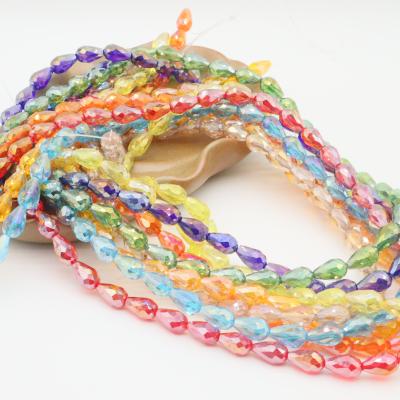 China Jewelry Accessories All Sizes Crystal Beads For Jewelry Making Wholesale Fashion Teardrop Glass Beads for sale