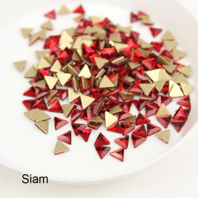 China Rhinestone Diamond Nail Decoration Diamond Crystal Rhinestone Art Shape Design Decoration Free Sample Nail Triangle for sale