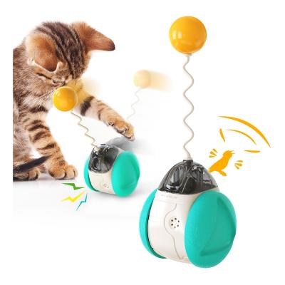 China Factory Viable Sale Automatic Electric Kitten Swing Toy Chaser Balanced Cat Chasing Toy Interactive Cat Toy for sale