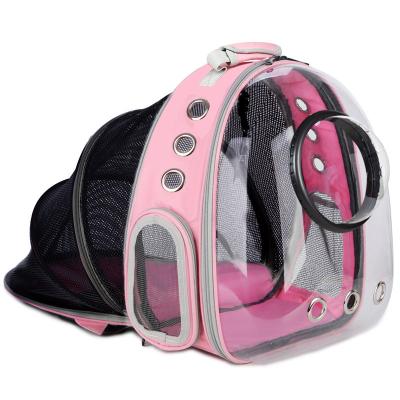 China 2021 New Design Fashion Pet Bag Comfortable Breathable Durable Breathable Transparent Capsule Cat Dog Backpack for sale