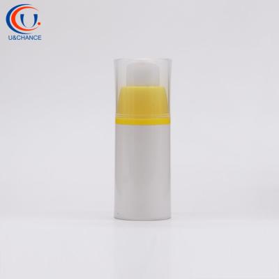 China Flexibe Glass Bottle and Soft White Acrylic Empty PE Pump Plastic Airless Cream Cosmetic Airless Packaging Bottle for sale