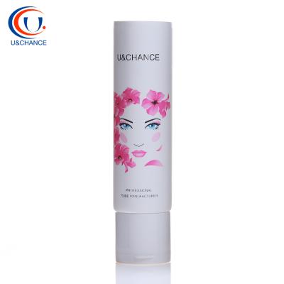 China Flexibe and plastic hand cream bpa pe flat cosmetic matte free empty soft transparent transparent squeeze plastic packaging tube for sale