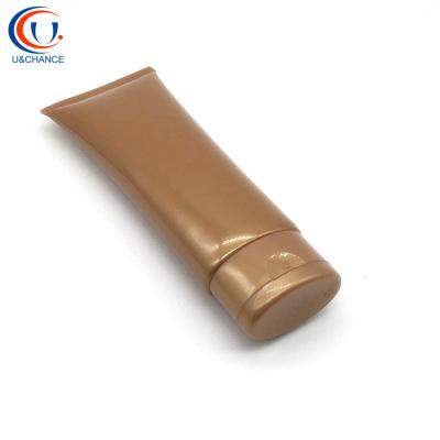 China Oval Soft Soft Warm Clear Plastic Cream Cosmetic Flip Tube Flexibe And Top Cap For Cosmetic PE Soft Oval Tube for sale