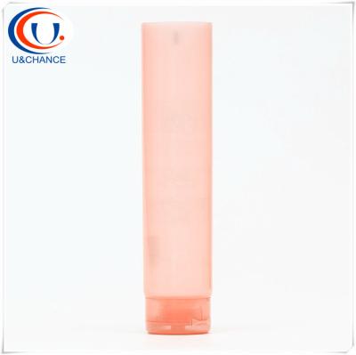 China Flexible and Soft Clear PE Cosmetic Tube Plastic Cosmetic Packaging 5 Layers Type Colored Eco-friendly Clear Cosmetic Plastic Tube Packaging for sale