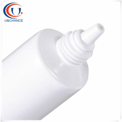 China Flexibe And Undecorated Soft PE Spout Long Tube For Eye Ointment for sale