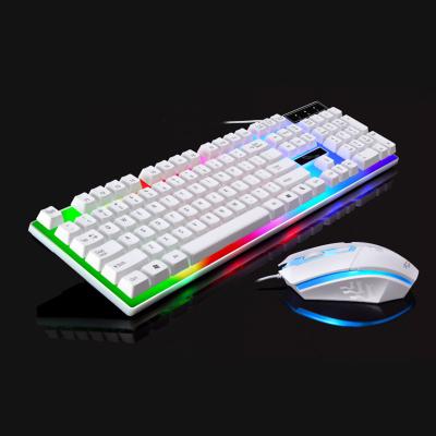 China Waterproof 104 Keys Multimedia Keyboard And Mouse Set Gaming Keyboard And Mouse Combo Black White USB Status Nano Material Multi Type for sale