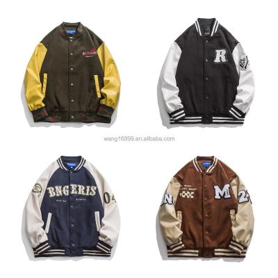 China Waterproof Hot custom cool style Wool Winter Baseball Pilot leather varsity jacket for men 2023 for sale