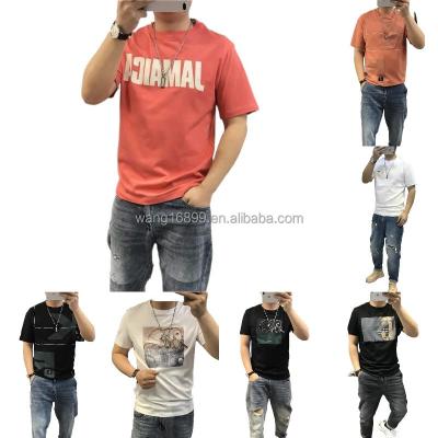 China QUICK DRY Summer custom fashion cotton men's embossed T-shirt Cotton white pattern plain T-shirt custom embossed T-shirt men's wear for sale