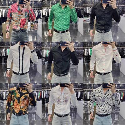 China Anti-wrinkle Summer soft high design over sized full-sleeve printed shirt for men Men's Graphic Shirt, for sale