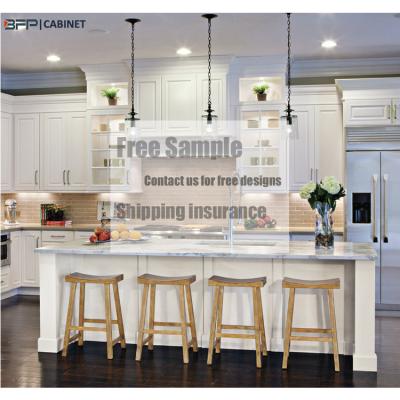 China Modern American Style Luxury Kitchen Cabinets Marbles Hanging Kitchen Island for sale