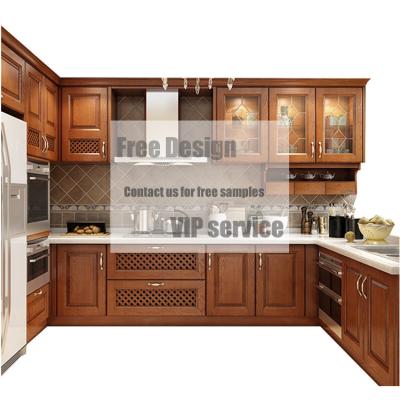 China Solid Wood Modern American Kitchen Cabinet Joinery Custom Wood Buffet Door for sale