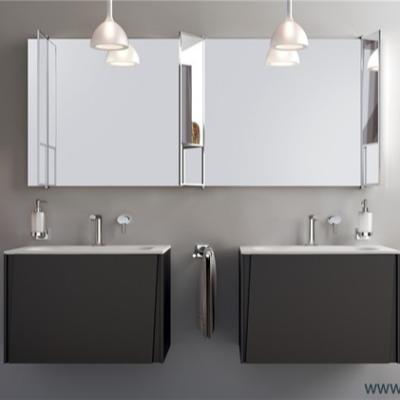 China Modern Customized MDF With Double Sink Bathroom Closet Bathroom Vanity for sale