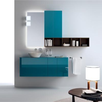 China Hot Sale Modern Lacquer Painting With Acrylic Single Shelf Cabinet For Bathroom Vanity For Sale for sale