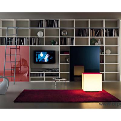 China Adjustable (Height) Customized Modern Wooden Book Shelves TV Rack With Bookcase In Furniture for sale