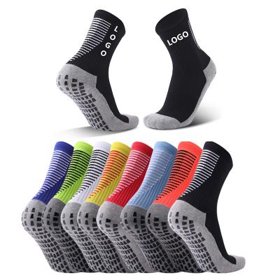 China Sports Supplier Custom Non-Slip Sports Socks Logo Dispensing Terry Sock Custom Low Moq Basketball Football Running Socks for sale