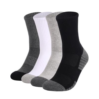 China Mid-tube Cotton Sporty Outdoor Sports Boots Towel Thick Bottom Breathable Rise Rise Boots Sweat-absorbent Running Socks for sale