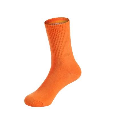 China High-tube sporty men's cotton socks stacked pile socks pure color deodorant socks for spring 2022 unisex for sale