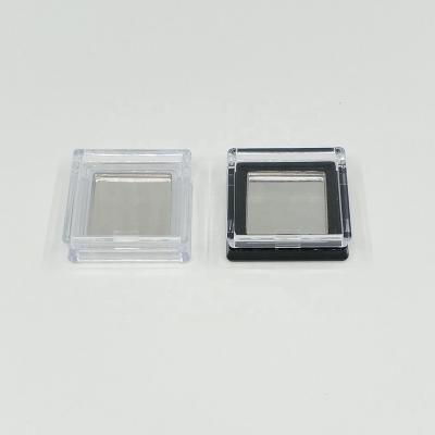 China Mini Powder Case Black Cosmetic Case Powder Packaging Plastic Simple Empty Clear Eyeshadow Case Compact for sale