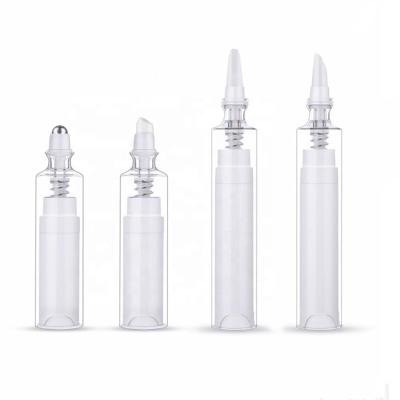 China Personal Care 5ml 10ml PETG Airless Eye Cream Airless Bottle For Eye Cream Injection Prefilled Syringe Shaped Tube Personal Care Ampoule for sale