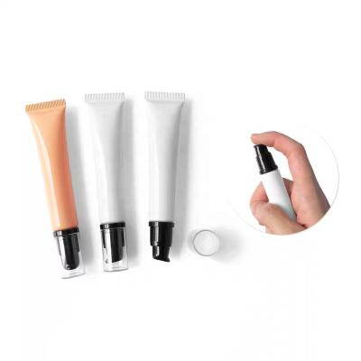 China Soft Plastic Cosmetic Packaging 10g 15g 20g Empty Soft Plastic Cosmetic Packaging BB Cream Tube Airless Pump Tube for sale