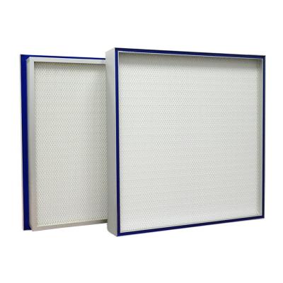 China Hotels Cleanroom Gel Seal Mini Pleat HEPA ULPA Top Side Filter for sale