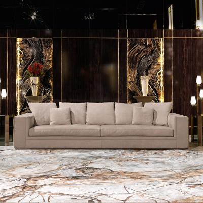 China High quality high end luxury genuine leather sectional sofa sets modern for living room furniture villa for sale