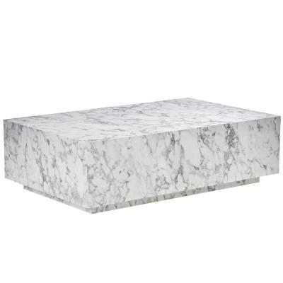 China Living Room Furniture Design High Quality Custom Made High End Modern Marble Tea Table Rectangle Coffee Tables for sale