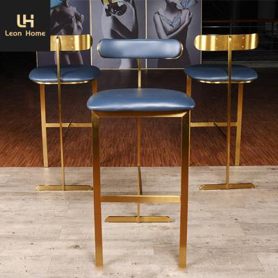 China Contemporary Luxury Height Leon Home High End Furniture Microfiber Leather Bar Barstools 3 Pieces For Living Room / Home Bar for sale