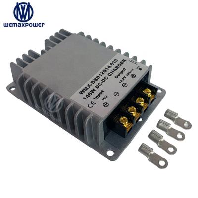 China Rv WEMAXPOWER 12v 24v to 12v 14.5v 14.6v 14.7V 16.8v 5A 8A 10A dc to dc battery charger for lithium liFePO4 lead acid batteries for sale