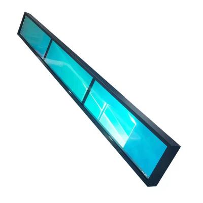 China Indoor Android Strip Stretched Type Ultra Wide Bar LCD Wall Display Advertising Screen Digital Signage Shelf for sale