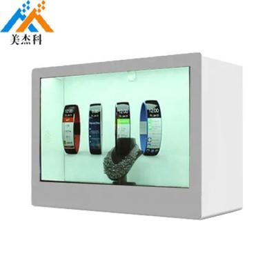 China 3G 22 Inch Screen Transparent LCD Presentation Box Kiosk for sale