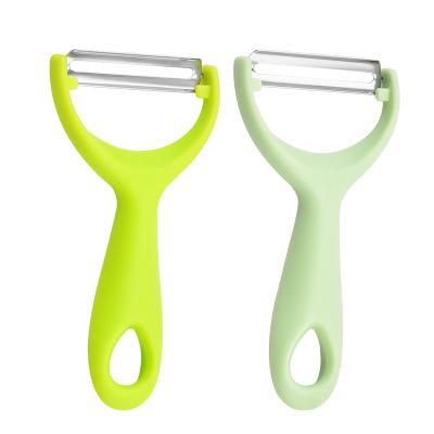 China Sustainable Kitchen Accessories Instrument PP Handle Vegetable Fruit Using Tool Stainless Steel Potato Peeler for sale