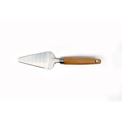 China Viable Cheap Hot Selling Wooden Handle Cake Servers Stainless Steel Kitchen Instrument Bakeware for sale