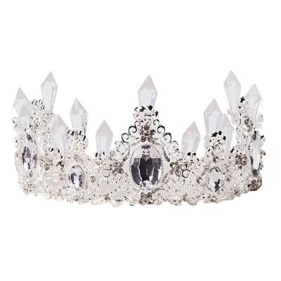 China Fashion Crystal Net Red Goddess Baking Dessert Party Decorative Ice Cube Crown Birthday Cake Ornaments Bridal Hair Accessories for sale