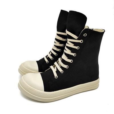 China RO New Logo Summer Custom High Top Cut Fashion Trend Increase Men's Shoes Air Freshener Fashion Leather Women's Casual Shoes for sale