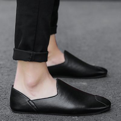 China New Summer Fashion Trend PU Leather Shoes For Men Genuine Slip-on Casual Shoes For Men for sale