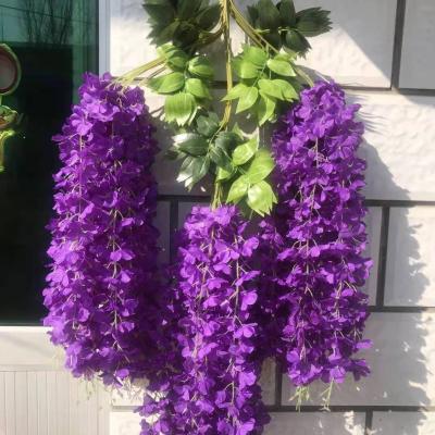 China A Hand Made Set Hanging Fake Flowers Artificial Roof Decoration Wisteria Vine for sale